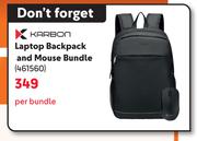 Karbon Laptop Backpack & Mouse Bundle-Per Bundle 