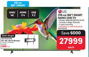 LG 28cm (86") Smart NANO UHD TV 86NANO80T6A.AFAB