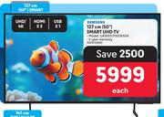 Samsung 127cm (50") Smart UHD TV UA50DU7000KXXA