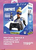 PS4 Dual Shock 4 Controller+Fortnite 500 Vbucks  