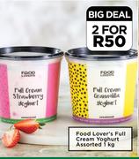 Food Lover's Full Cream Yoghurt Assorted-For 2 x 1Kg