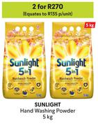 Sunlight Hand Washing Powder-For 2 x 5Kg