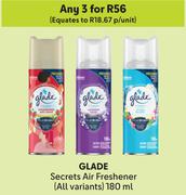 Glade Secrets Air Freshener (All Variants)-For 3 x 180ml