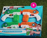 Zuru X-Shot Water Warfare Stealth Soaker 4 Pack Blasters