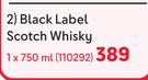Johnnie Walker Black Label Scotch Whisky-750ml