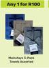 Mainstays 3-Pack Towels Assorted-For Any 1