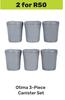 Otima 3-Piece Canister Set-For 2