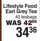 Lifestyle Food Earl Grey Tea-40 Teabags