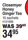 Closemyer Honey Ginger Tea-10 Sachets