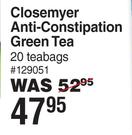 Closemyer Anti-Constipation Green Tea-20 Teabags