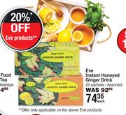 Eve Instant Honeyed Ginger Drink Assorted-20 Sachets Each