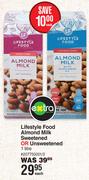 Lifestyle Food Almond Milk (Sweetened Or UnSweetened)-1Ltr Each