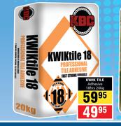 Kwit Tile Adhesive (18Hrs)-20kg