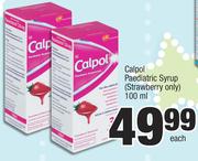 Calpol Paediatric Syrup (Strawberry Only)-100mlEach