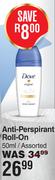 Dove Anti Perspirant Roll On Assorted-50ml