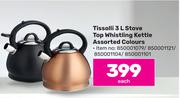 Tissolli 3L Stove Top Whistling Kettle Assorted Colours-Each