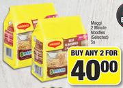 Maggi 2 Minute Noodles (Selected)-For Any 2 x 5s Pack
