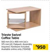 Trieste Swivel Coffee Table-560mm(h) x 400mm(w) x 375mm(d)