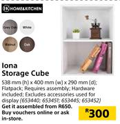Home&Kitchen Iona Storage Cube-538mm(h) x 400mm(w) x 290mm(d)