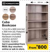 Home&Kitchen Cuba Bookcase-1.2m(h) x 600mm(w) x 300mm(d)