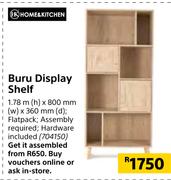 Home&Kitchen Buru Display Shelf-1.78m(h) x 800mm(w) x 360mm(d)