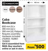 Home&Kitchen Cuba Bookcase-800mm(h) x 390mm(w) x 300mm(d)
