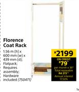 Florence Coat Rack-1.56m(h) x 600mm(w) x 439mm(d)