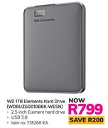 WD 1TB Elements Hard Drive WDBUZG0010BBK-WESN
