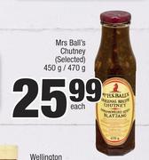 Mrs Ball's Chutney (Selected)-450g/470g Each