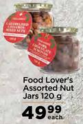 Food Lover's Assorted Nut Jars 120g- Each