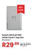 CBI Electric White 1 Lever 1 Way 2x4 Switch 81424547