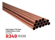 Pipe Copper CTA Class 0 SABS 15mm x 5.5m 81414259