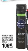 Nivea Men Deep Clean Shaving Gel-200ml Each