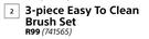 Go Paint 3 Piece Easy To Clean Brush Set