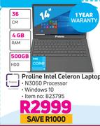 Proline Intel Celeron Laptop