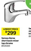 Sensea Nerea Short Basin Mixer Tap Chrome 81410351