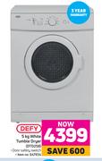 Defy 5Kg White Tumble Dryer DTD258