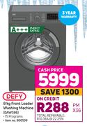 Defy 8Kg Front Loader Washing Machine DAW386