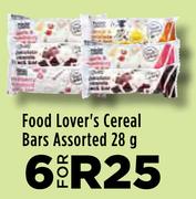 Food Lover's Cereal Bars Assorted-For 6 x 28g
