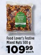 Food Lover's Festive Mixed Nuts-500g Each
