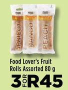 Food Lover's Fruit Rolls Assorted-For 3 x 80g