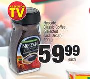 Nescafe Classic Coffee (Selected Excl. Decaf)-200g Each