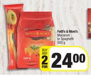 Fatti's & Moni's Macaroni Or Spaghetti-For Any 2 x 500g