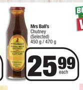 Mrs Ball's Chutney (Selected)-450g/470g Each