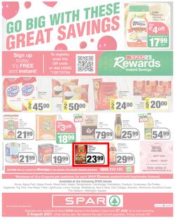 SPAR EASTERN CAPE : Go Big (27 July - 8 August 2021) Valid in Acres, Algoa Park, Aliwal North, Aspen, Burgersdorp. Cambridge, Camdeboo, Cradock, Crossways, Dagbreek, Fig tree, Fleet, Linton, page 8