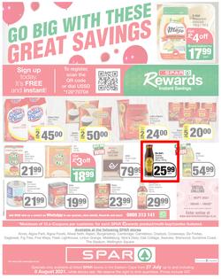 SPAR EASTERN CAPE : Go Big (27 July - 8 August 2021) Valid in Acres, Algoa Park, Aliwal North, Aspen, Burgersdorp. Cambridge, Camdeboo, Cradock, Crossways, Dagbreek, Fig tree, Fleet, Linton, page 8