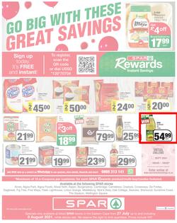 SPAR EASTERN CAPE : Go Big (27 July - 8 August 2021) Valid in Acres, Algoa Park, Aliwal North, Aspen, Burgersdorp. Cambridge, Camdeboo, Cradock, Crossways, Dagbreek, Fig tree, Fleet, Linton, page 8