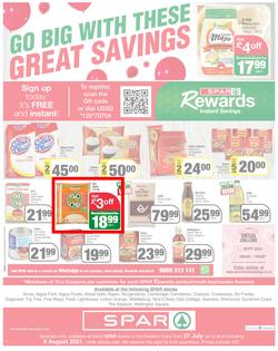 SPAR EASTERN CAPE : Go Big (27 July - 8 August 2021) Valid in Acres, Algoa Park, Aliwal North, Aspen, Burgersdorp. Cambridge, Camdeboo, Cradock, Crossways, Dagbreek, Fig tree, Fleet, Linton, page 8