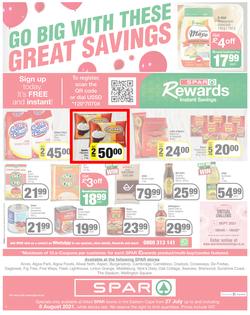 SPAR EASTERN CAPE : Go Big (27 July - 8 August 2021) Valid in Acres, Algoa Park, Aliwal North, Aspen, Burgersdorp. Cambridge, Camdeboo, Cradock, Crossways, Dagbreek, Fig tree, Fleet, Linton, page 8