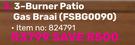 Expert Grill 3 Burner Patio Gas Braai FSBG0090
